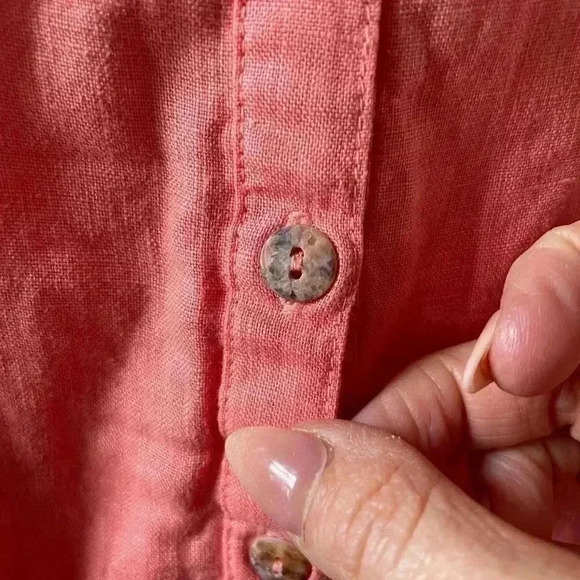 Johnny Was Adara Linen V Neck Coral Embroidered Tank Dress Size XXS/XS - Picture 12 of 16